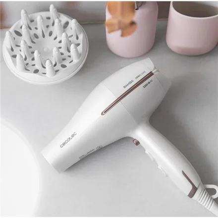 Cecotec Hair Dryer   IoniCare 5300 Maxi Aura   2200 W   Number of temperature settings 3   Ionic function   Diffuser nozzle   White - Image 3