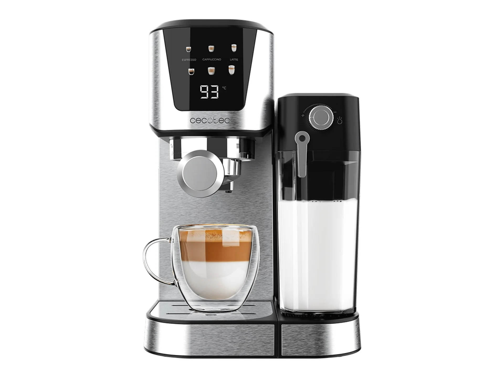 Cecotec Coffee Maker Power Espresso 20 Cream Pump pressure 20 bar Built-in milk frother Semi-automatic 1350 W - Image 2
