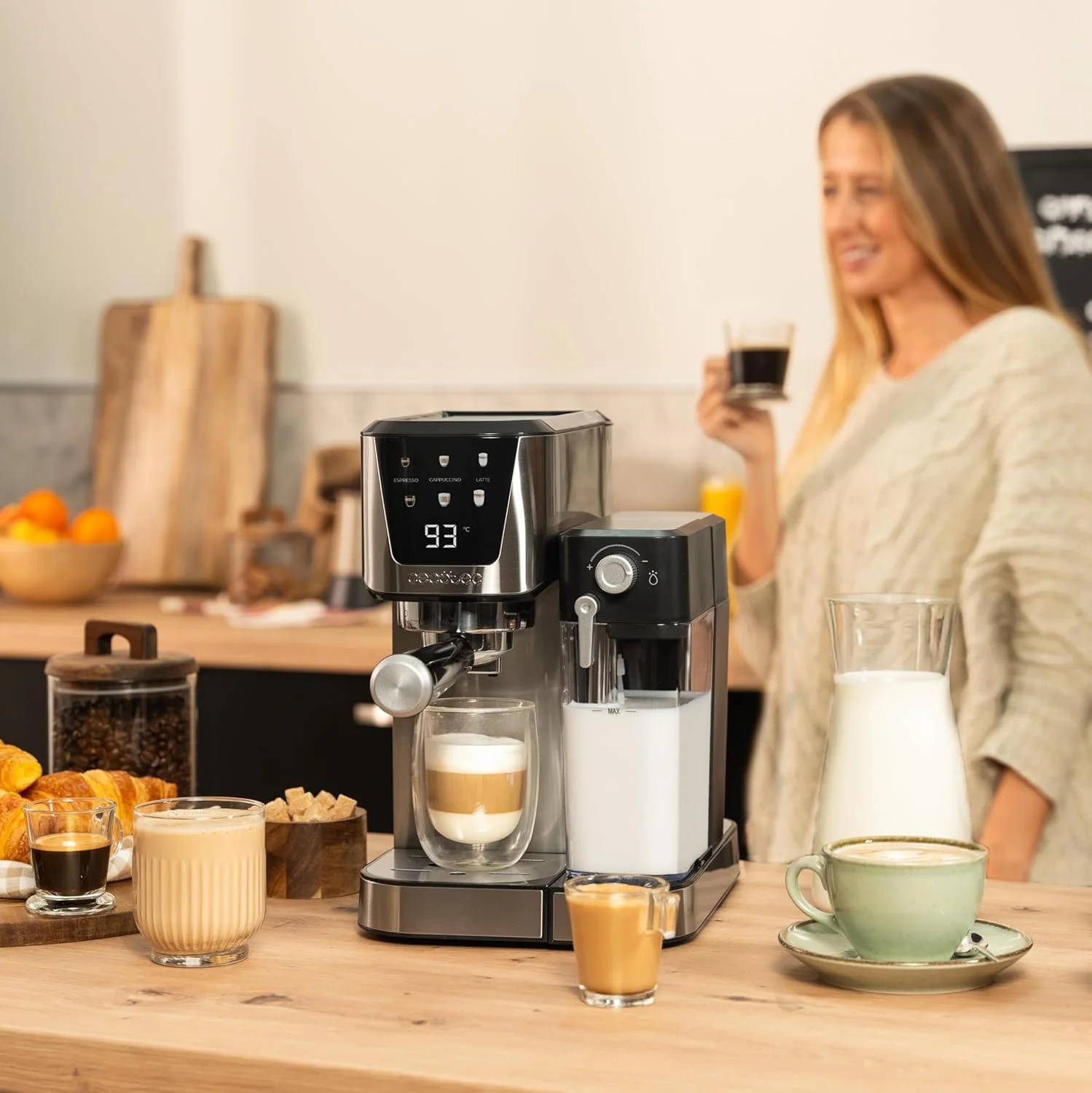 Cecotec Coffee Maker Power Espresso 20 Cream Pump pressure 20 bar Built-in milk frother Semi-automatic 1350 W - Image 5