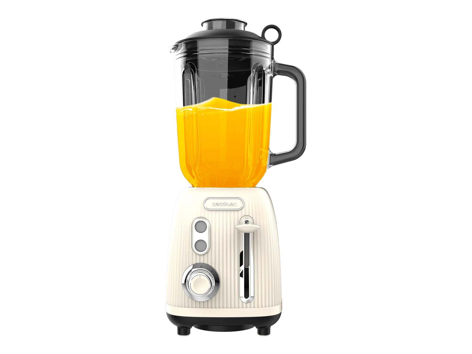 Blender Power Black Titanium RetroBeige Cecotec Tabletop 1200 W Jar capacity 1.5 L Jar material Glass Beige - Image 1