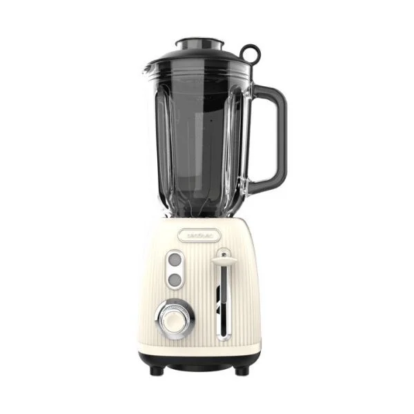 Blender Power Black Titanium RetroBeige Cecotec Tabletop 1200 W Jar capacity 1.5 L Jar material Glass Beige - Image 2