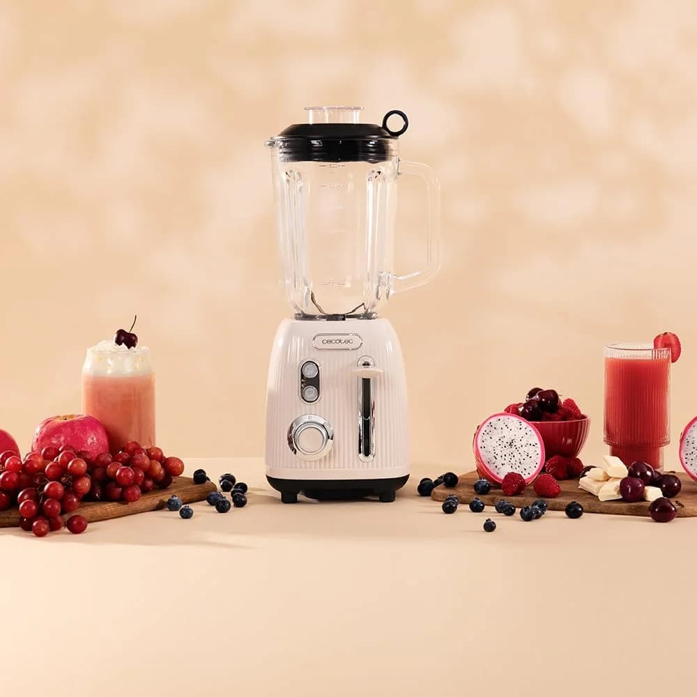 Blender Power Black Titanium RetroBeige Cecotec Tabletop 1200 W Jar capacity 1.5 L Jar material Glass Beige - Image 4