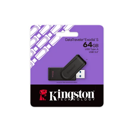 Kingston USB Flash Drive   DataTraveler Exodia S   64 GB   USB 3.2 Gen 1   Black - Image 4