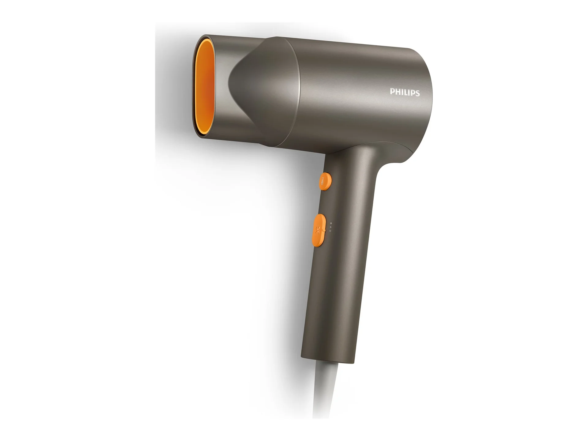 Philips   Hair Dryer   BHD321/00 3000 Series   1600 W   Number of temperature settings 2   Ionic function   Grey/Orange - Image 2