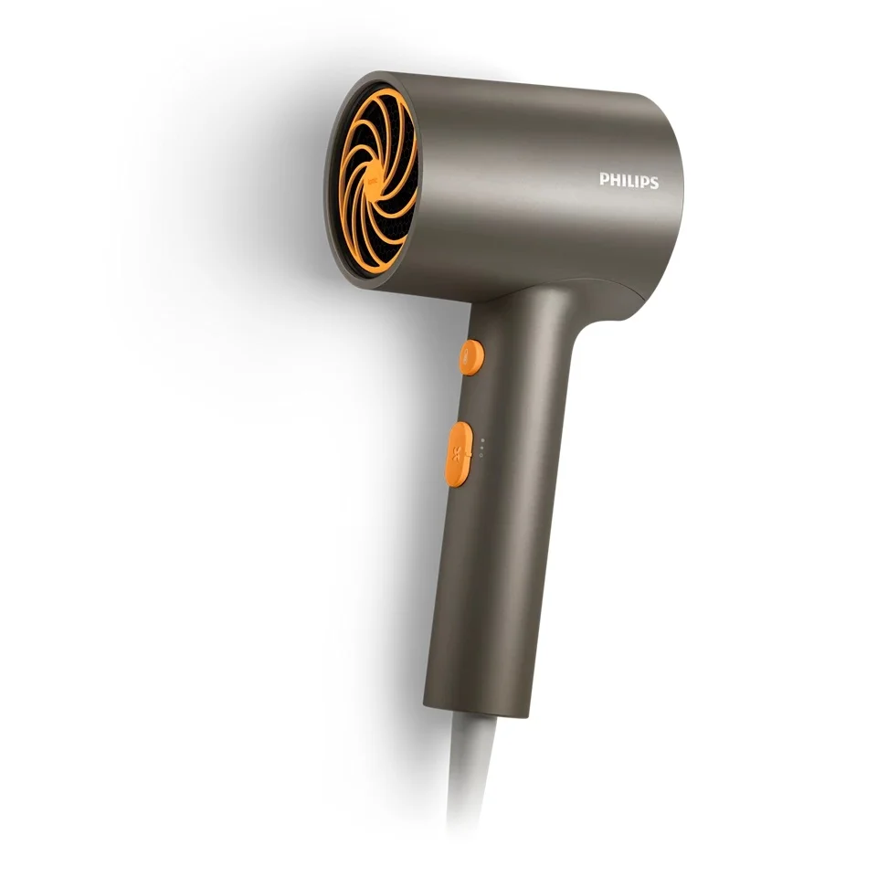 Philips   Hair Dryer   BHD321/00 3000 Series   1600 W   Number of temperature settings 2   Ionic function   Grey/Orange - Image 3