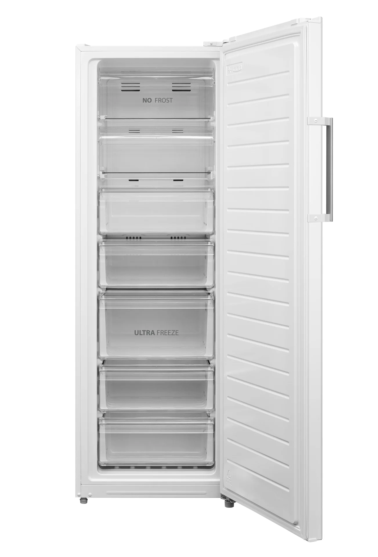 Midea Freezer   MDRU333FZE01E   Energy efficiency class E   Upright   Free standing   Height 172.2 cm   Total net capacity 238 L   No Frost system   Display   White - Image 2