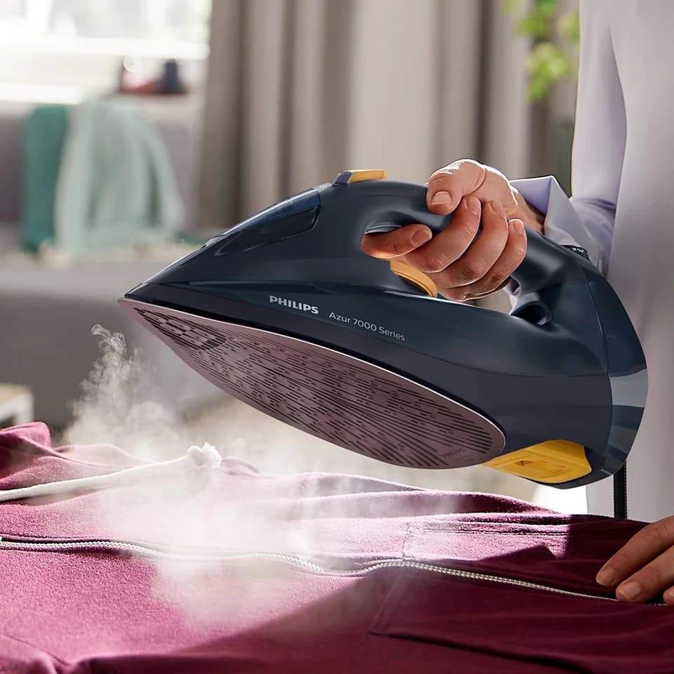 Philips DST7060/20 7000 Series Steam Iron 3000 W Water tank capacity 300 ml Continuous steam 55 g/min Steam boost performance 250 g/min Blue/Yellow - Image 3