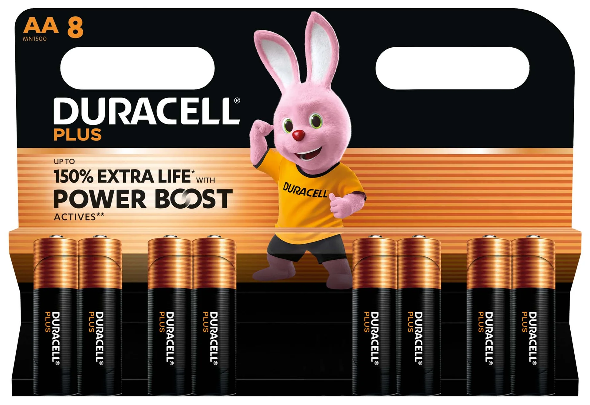 Duracell Plus Boost MN1500 BL8   AA - Image 1