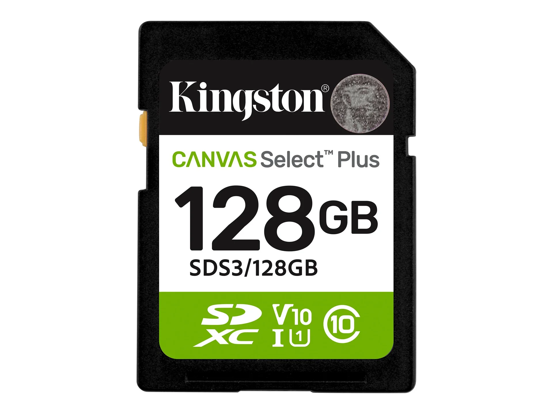 Kingston Canvas Select Plus   128 GB   SD   Flash memory class Class 10, UHS-I, U1/U3, Video Class 10/30 - Image 1