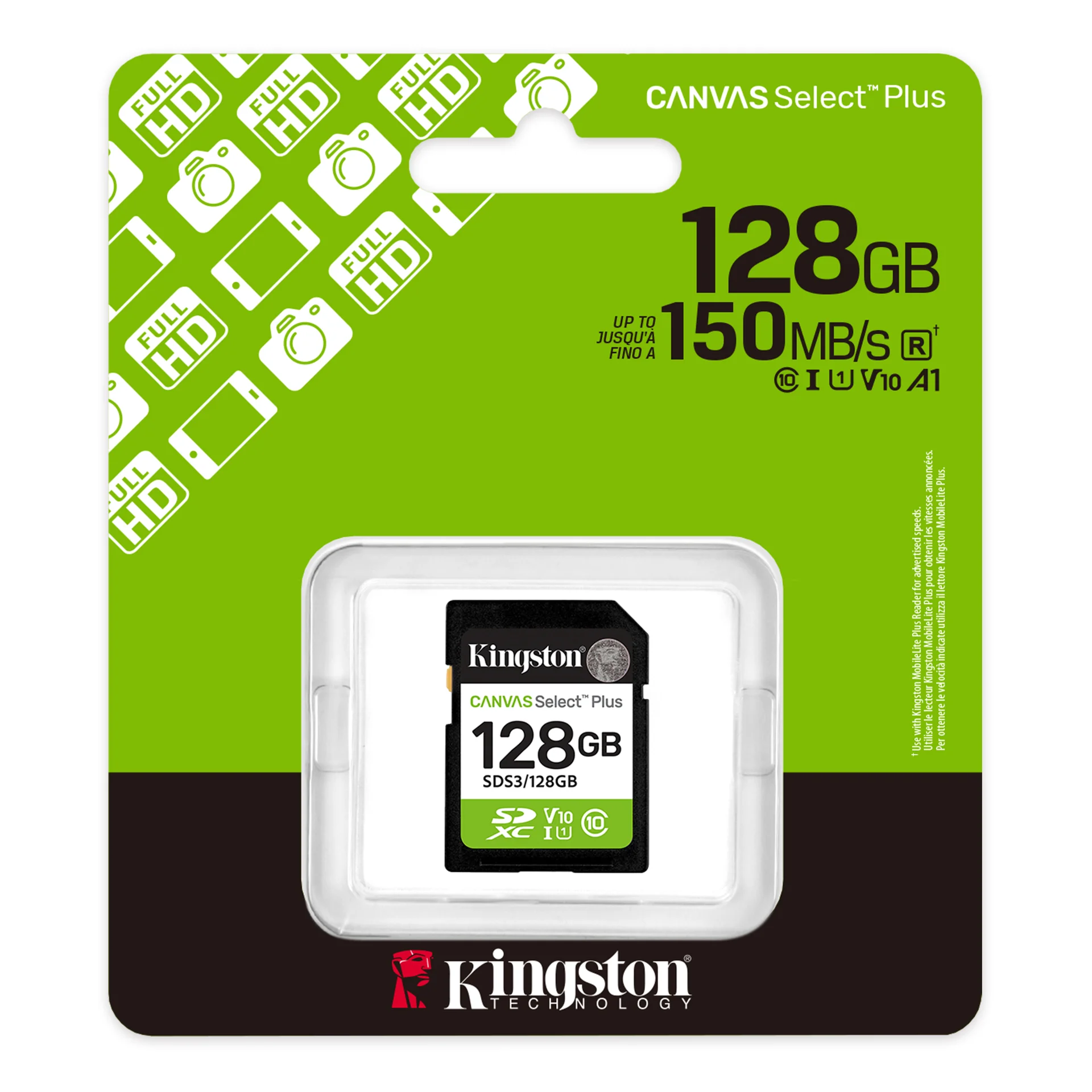 Kingston Canvas Select Plus   128 GB   SD   Flash memory class Class 10, UHS-I, U1/U3, Video Class 10/30 - Image 3