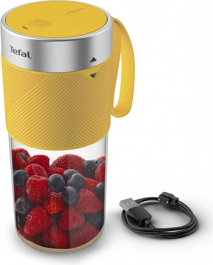 TEFAL Blender BL1C0230 LightMix On the Go Tabletop Jar material Tritan Jar capacity 0.3 L Yellow/Transparent - Image 1