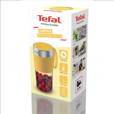 TEFAL Blender BL1C0230 LightMix On the Go Tabletop Jar material Tritan Jar capacity 0.3 L Yellow/Transparent - Image 5