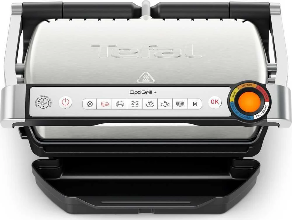 TEFAL Electric Grill   GC718D10 OptiGrill   Electric Grill   2000 W   Stainless Steel/Black - Image 1