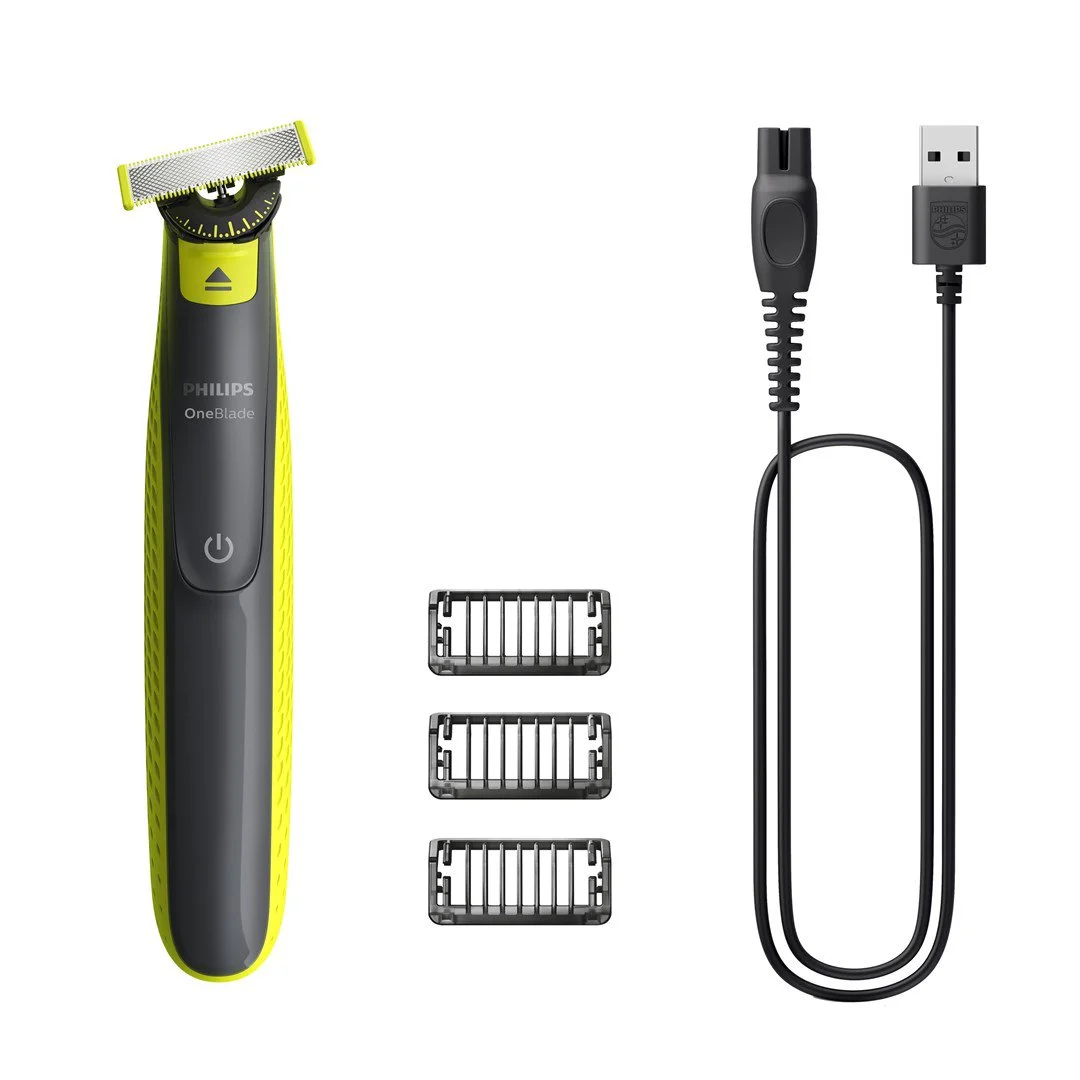 Philips Shaver QP2724/23 OneBlade Operating time (max) 45 min Wet & Dry NiMH Black/Lime - Image 1