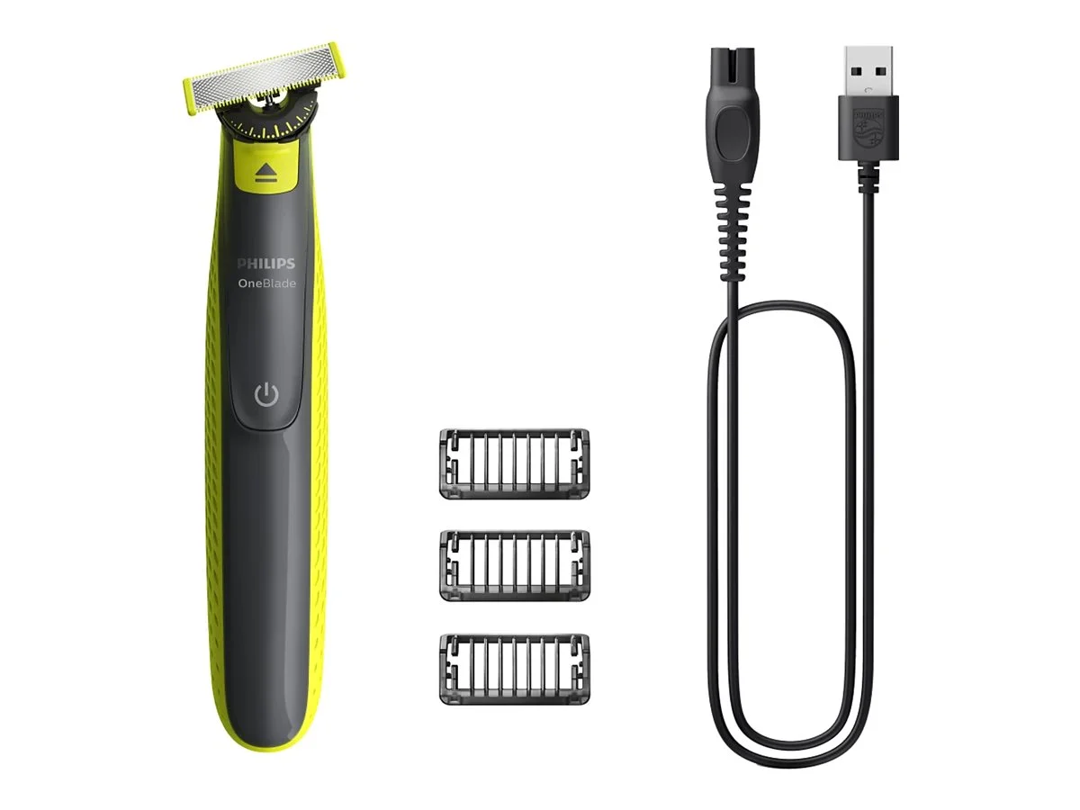 Philips Shaver QP2724/23 OneBlade Operating time (max) 45 min Wet & Dry NiMH Black/Lime - Image 2