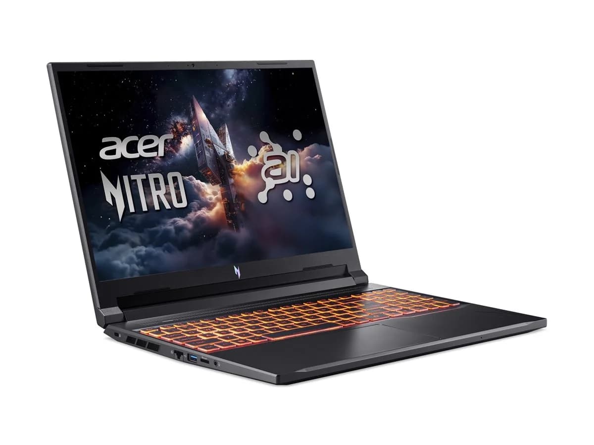 Acer   Nitro V 16 AI ANV16-42-R1HB   Shale Black   16 "   IPS   WQXGA   2560 x 1600 pixels   AMD Ryzen 7   260   16 GB   DDR5   Solid-state drive capacity 1000 GB   NVIDIA GeForce RTX 5060   GDDR7   8 GB   Windows 11 Home   802.11ax   Bluetooth version 5.