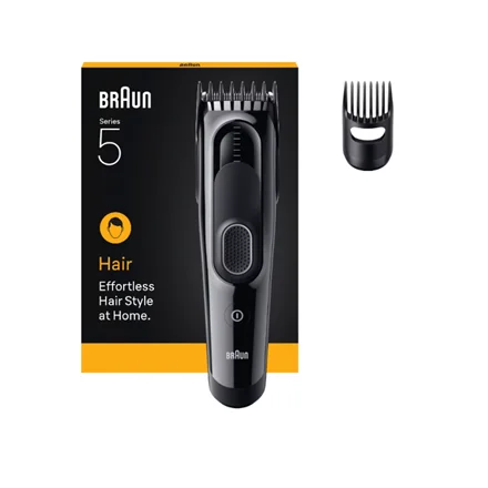 Braun Hair Clipper HC5510 Series 5 Cordless Number of length steps 9 Black - Image 1