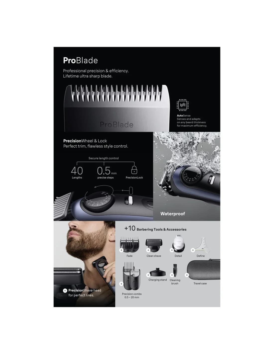 Braun Beard Trimmer   Series 7 BT7540   Cordless   Number of length steps 40 - Image 10