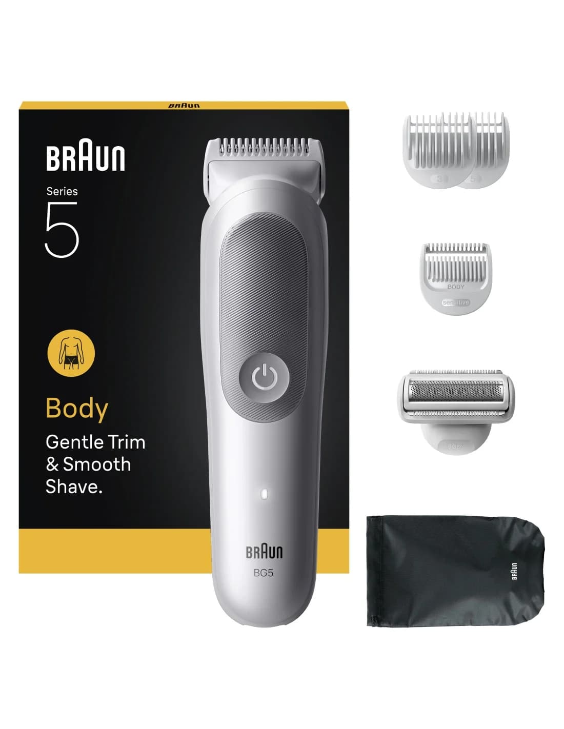 Braun Body Groomer   Series 5 BG5550   Cordless   Lght Grey - Image 1