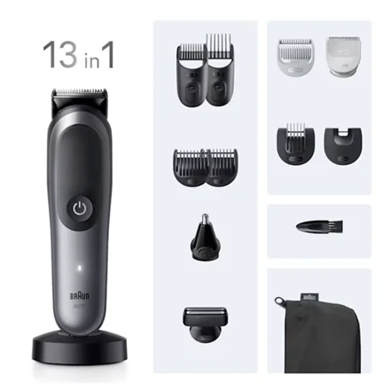 Braun 13in1 Grooming Kit   All-in-One Series 7 AIO7560   Cordless   Number of length steps 14   Black/Grey - Image 6