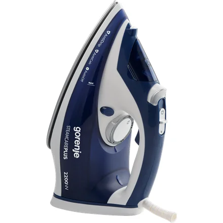 Gorenje   SIH2200BLC   Steam Iron   2200 W   Water tank capacity 280 ml   Continuous steam 30 g/min   Steam boost performance 90 g/min   Blue/White - Image 3