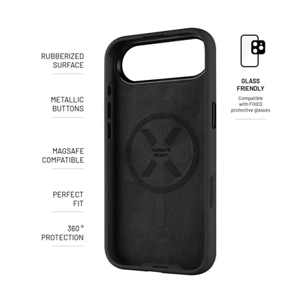 Fixed MagFlow   Back cover   Apple   iPhone Air   Liquid silicon   Black - Image 4
