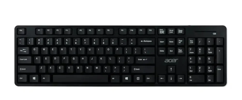 Acer Keyboard and Mouse AAK410 (Retail Pack)   Keyboard and Mouse Set   Wireless   US   Black - Image 2