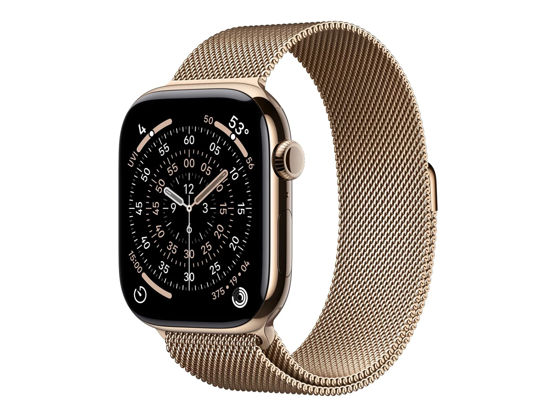 Apple Watch Series 11 Smart watch GPS (satellite) LTPO OLED Always-On Retina display Waterproof Gold Titanium - Image 1