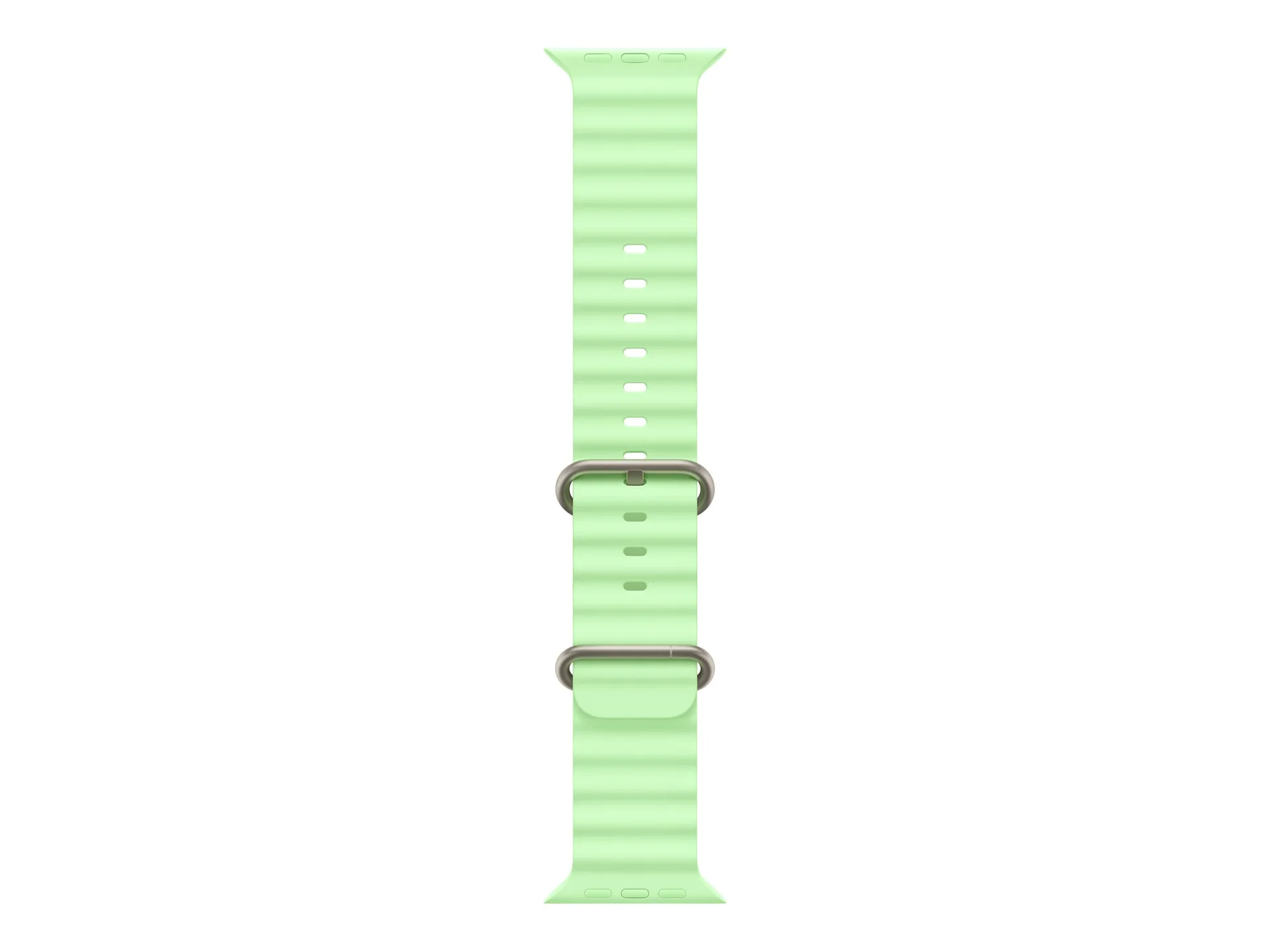 Apple 49mm Neon Green Ocean Band - Natural Titanium Finish   Apple - Image 1