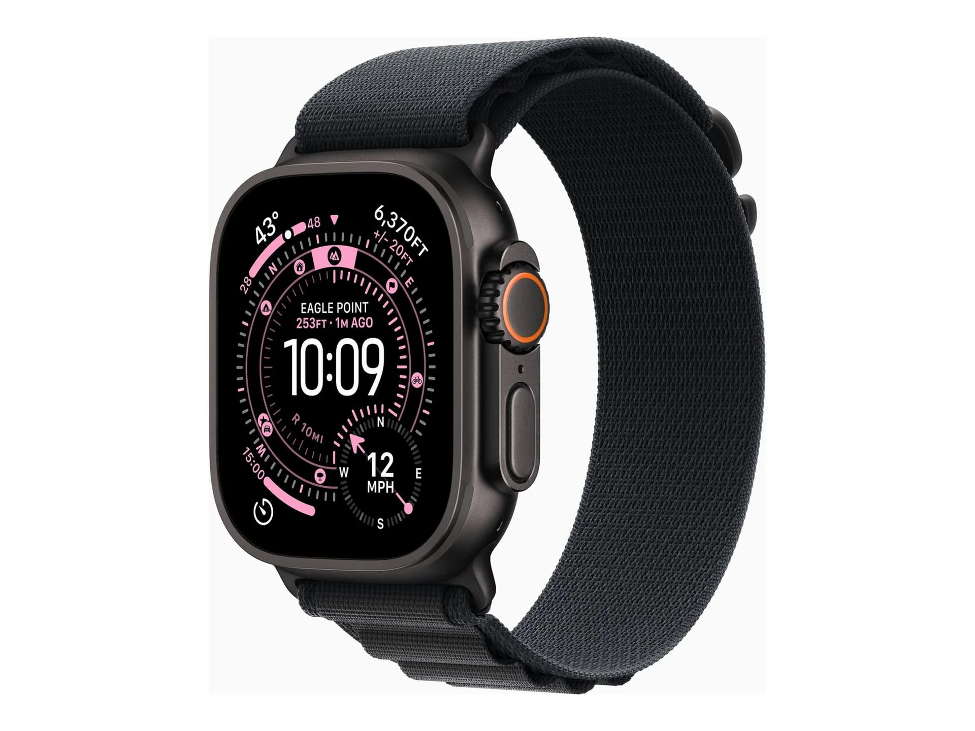Apple Watch Ultra 3 GPS + Cellular 49mm Black Titanium Case with Black Alpine Loop - Large Apple - Image 1