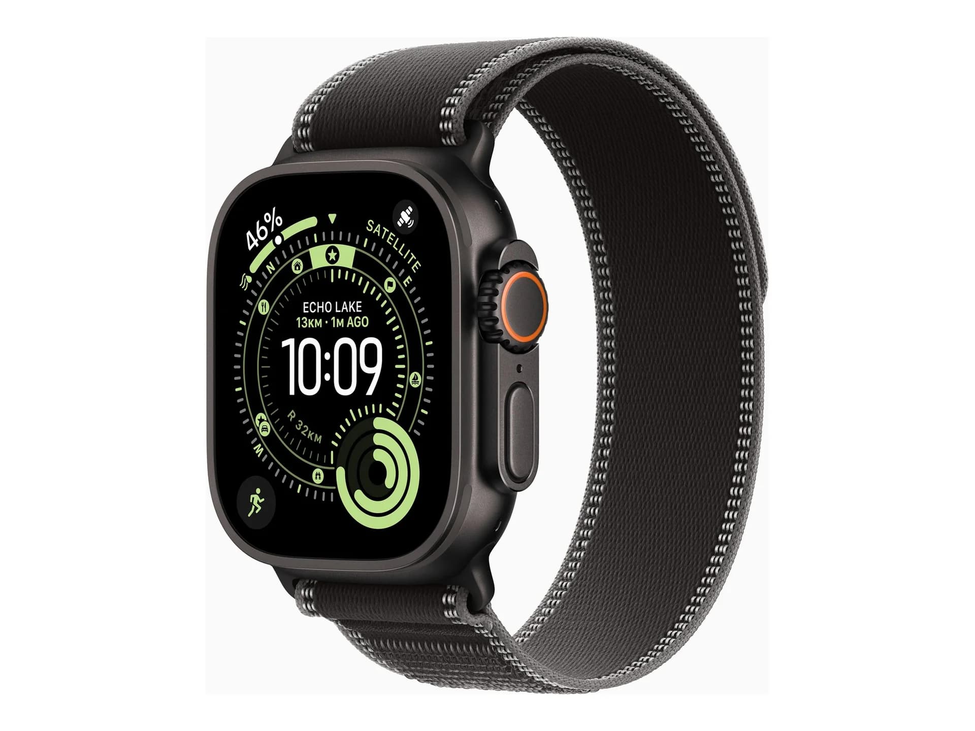 Apple Watch Ultra 3 GPS + Cellular 49mm Black Titanium Case with Black/Charcoal Trail Loop - M/L   Apple - Image 1