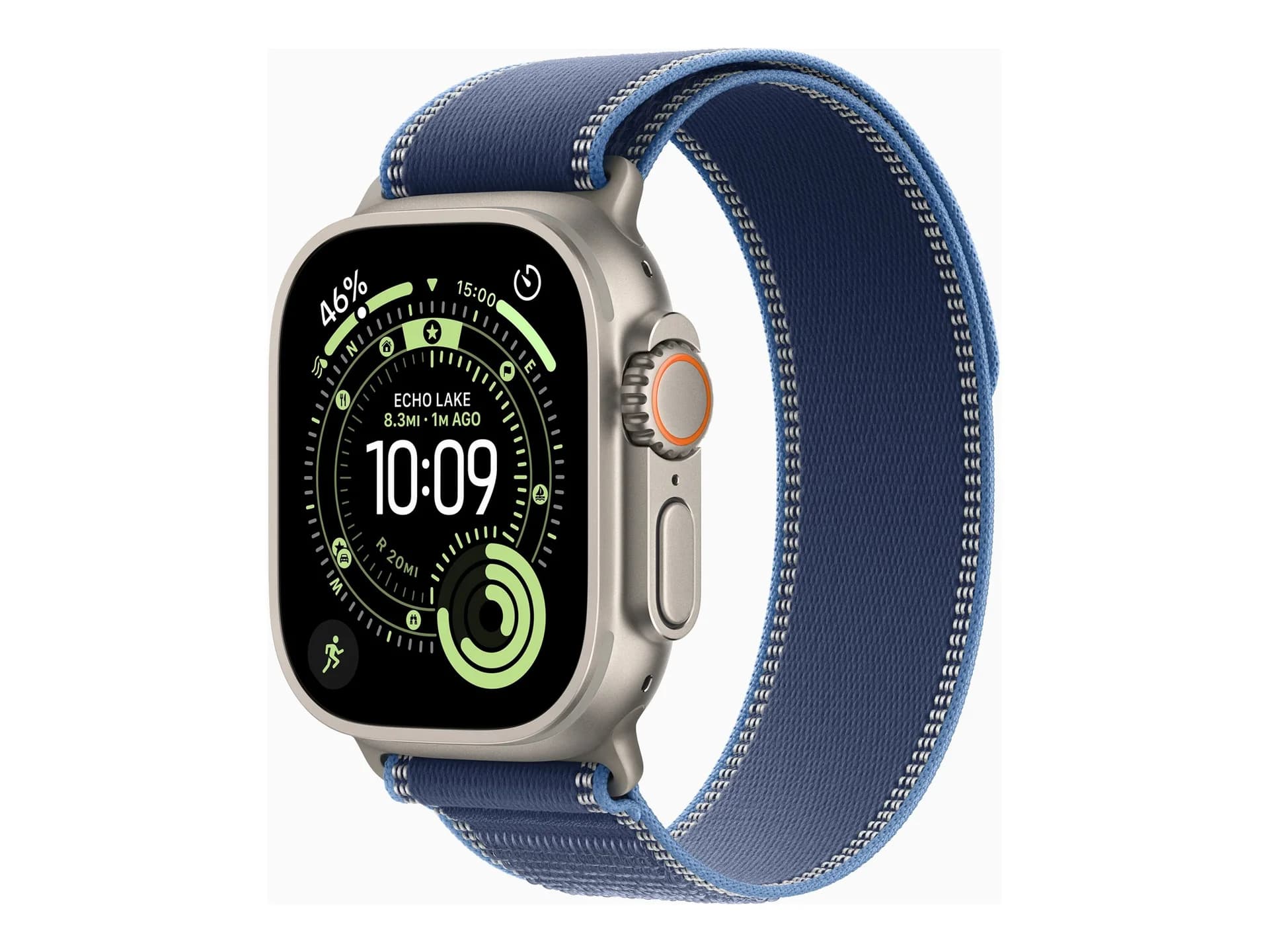 Apple Watch Ultra 3 GPS + Cellular 49mm Natural Titanium Case with Blue/Bright Blue Trail Loop - M/L   Apple - Image 1
