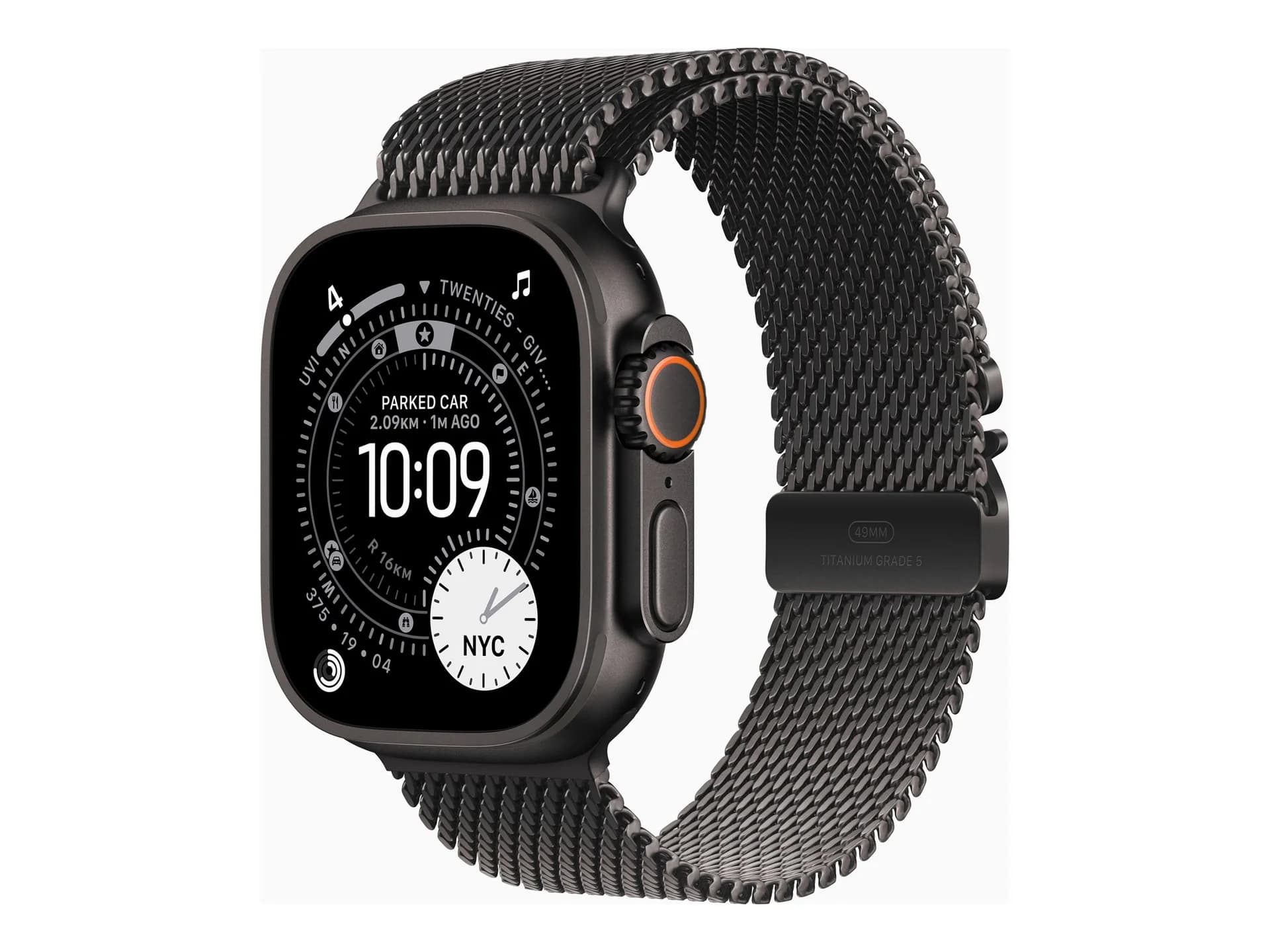 Apple Watch Ultra 3 GPS + Cellular 49mm Black Titanium Case with Black Titanium Milanese Loop - Medium   Apple - Image 1