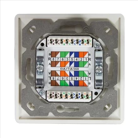 Logilink   Cat.6A Wall Outlet STP   NP0124   White - Image 3