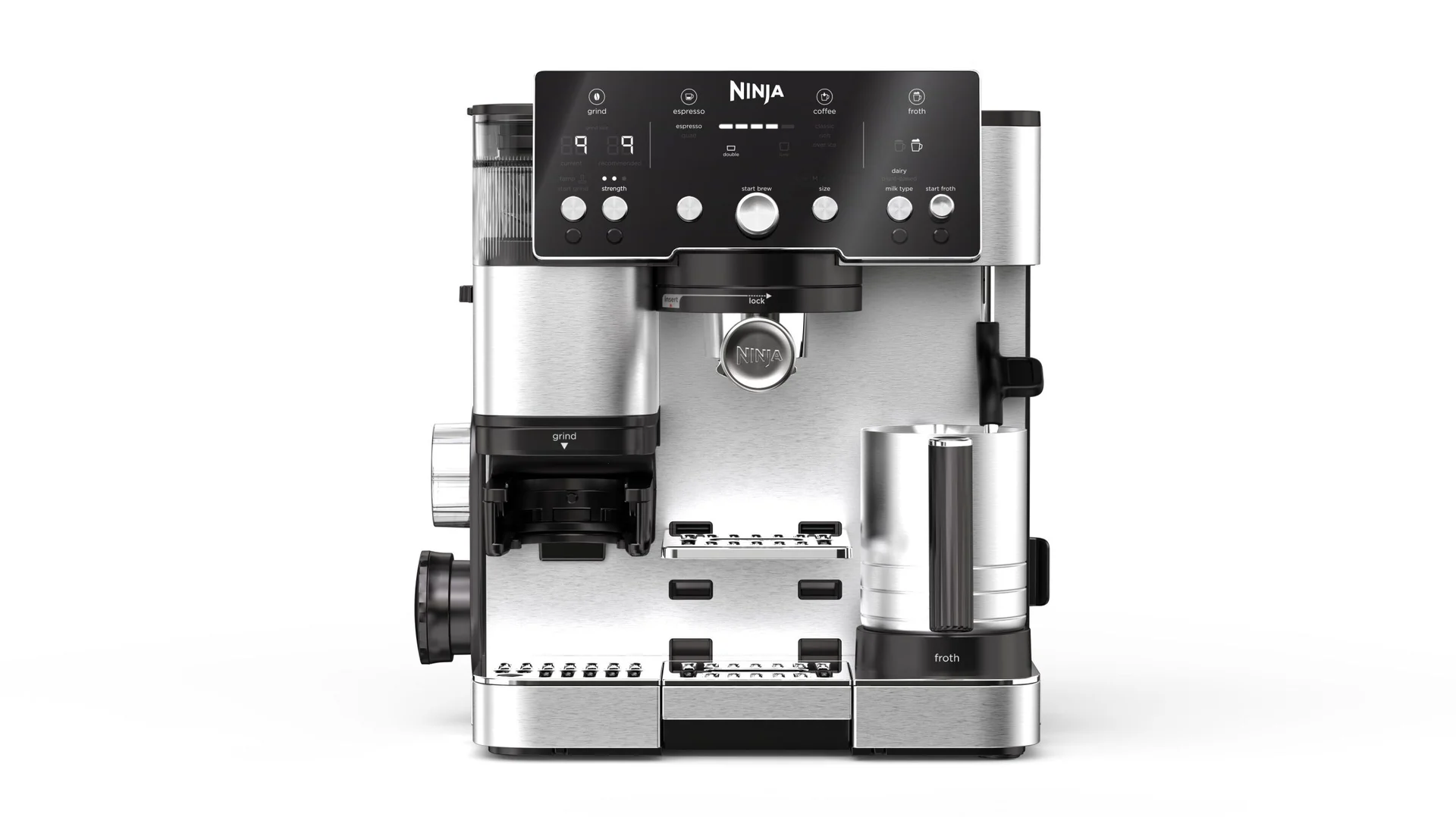 NINJA   Luxe Cafe Essential Espresso Machine   ES501EU   Pump pressure 9 bar   Built-in milk frother   Semi-automatic   Black - Image 1