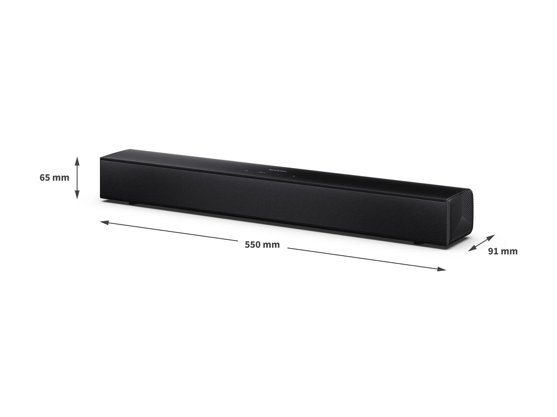 Sharp Compact 2.0 Soundbar   HT-SB121   120 W   Bluetooth   Black   Wireless connection - Image 8