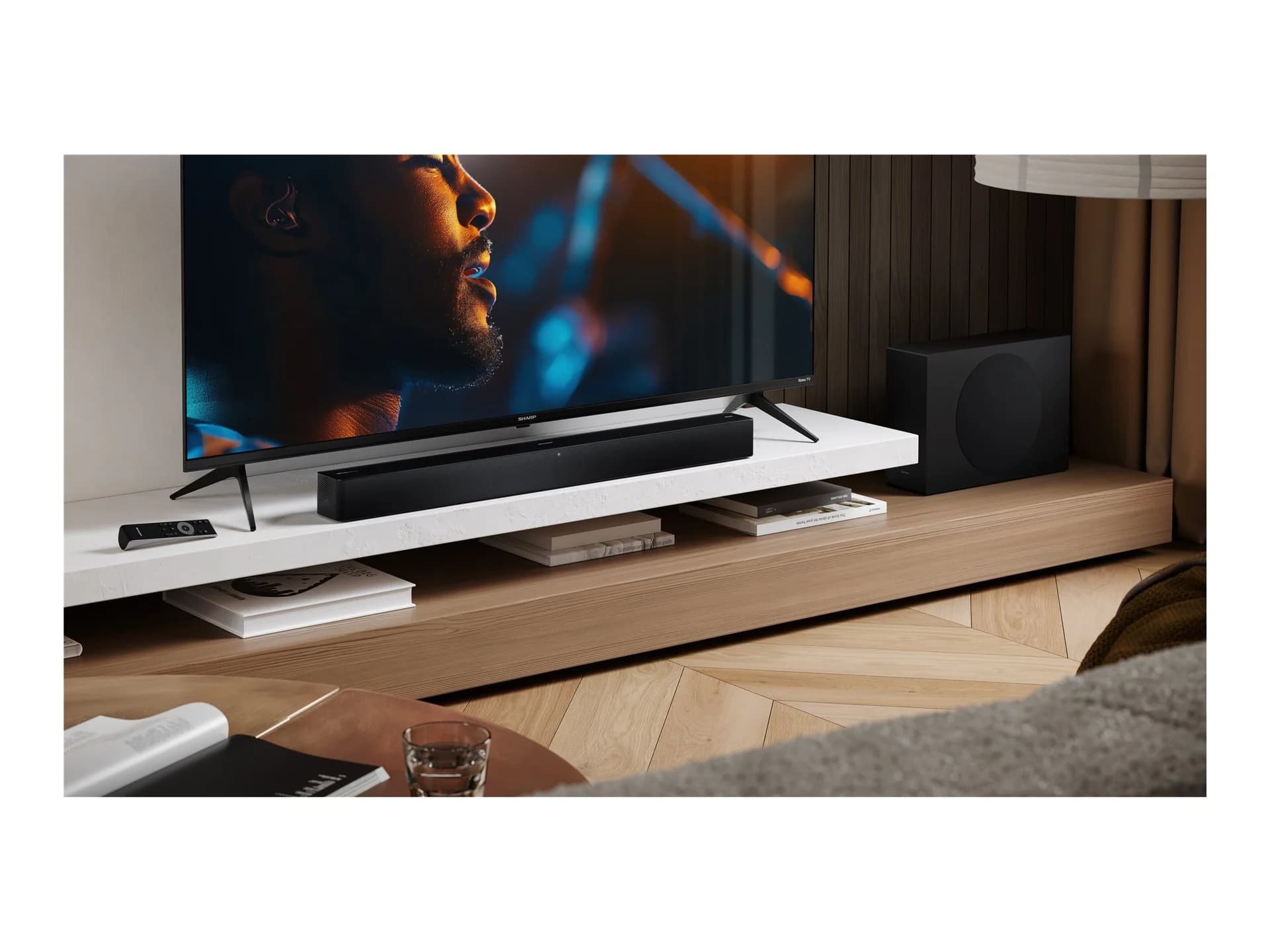 Sharp 2.1 Dolby Atmos/DTS Virtual:X Soundbar with Slim Wireless Subwoofer   HT-SBW310   330 W   Bluetooth   Black   Wireless connection - Image 14