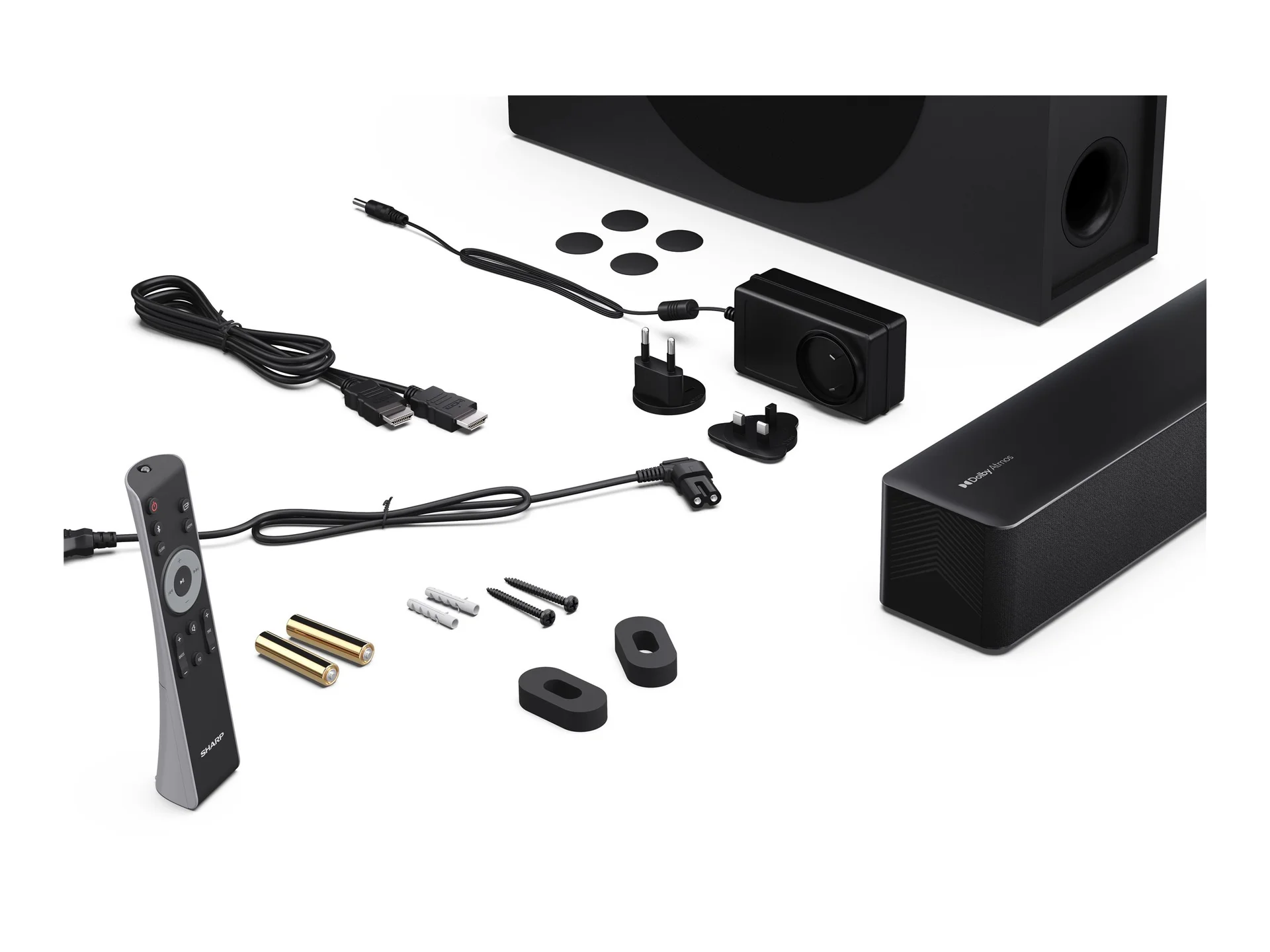 Sharp 2.1 Dolby Atmos/DTS Virtual:X Soundbar with Slim Wireless Subwoofer   HT-SBW310   330 W   Bluetooth   Black   Wireless connection - Image 18