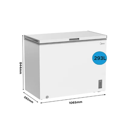 Midea MDRC411FZE01 Freezer, E, Free standing, Height 85 cm, Freezer net 293L, White - Image 6