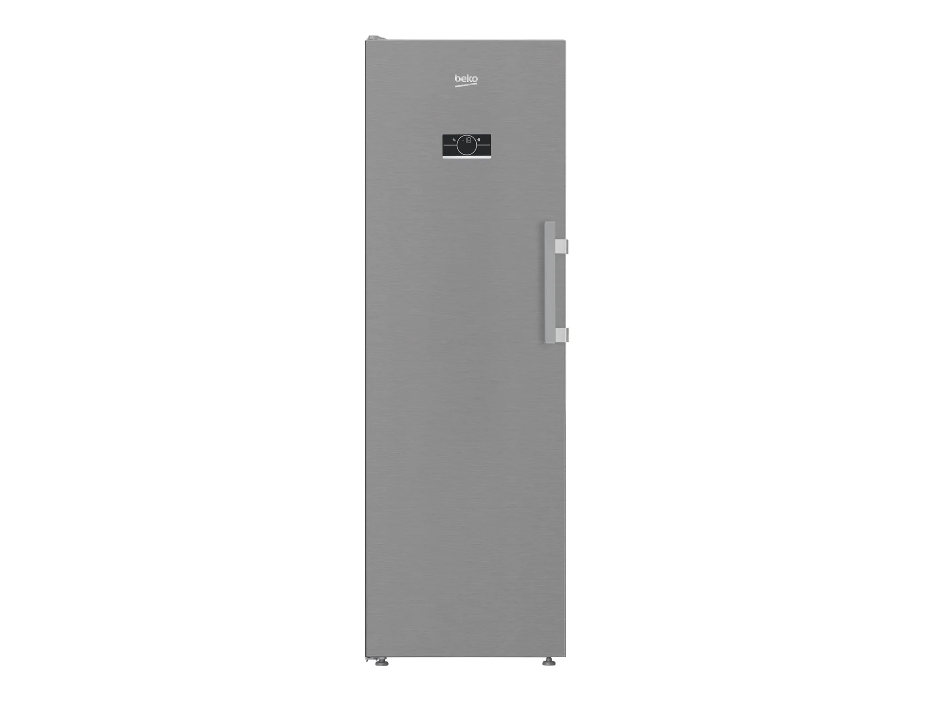 BEKO Freezer   B5RMFNE314X   Energy efficiency class E   Upright   Free standing   Height 186.5 cm   Total net capacity 286 L   No Frost system   Grey - Image 1