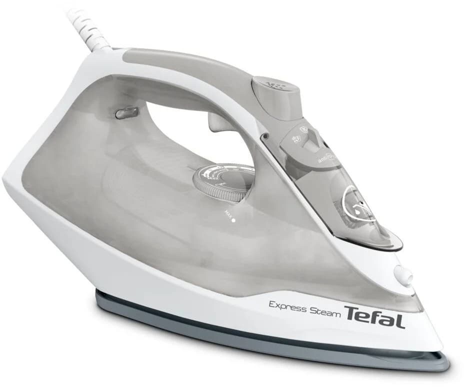 TEFAL Express Steam Iron   FV2863E1   Steam Iron   2500 W   Water tank capacity 270 ml   Continuous steam 30 g/min   Steam boost performance 200 g/min - Image 1