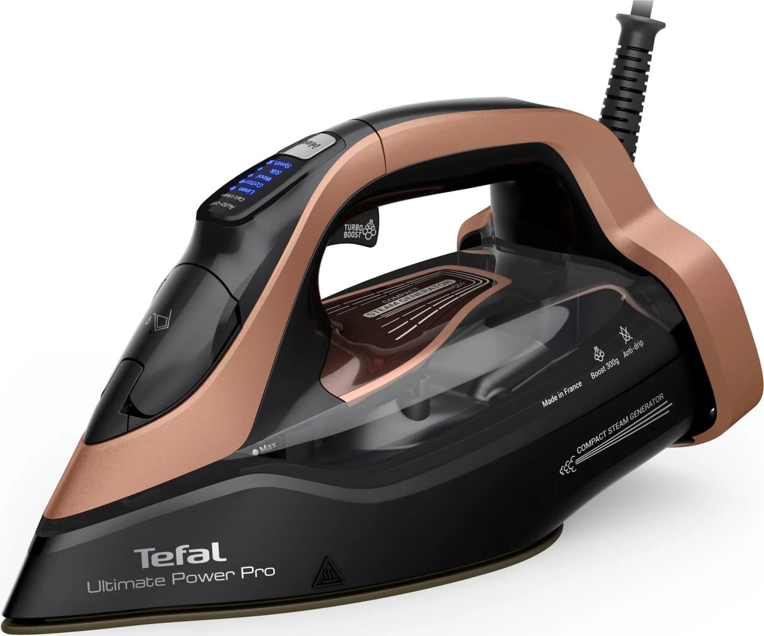 TEFAL   Steam Iron   Ultimate Power Pro FV9E50E0   Steam Iron   3200 W   Water tank capacity 350 ml   Continuous steam 85 g/min   Steam boost performance 300 g/min - Image 1