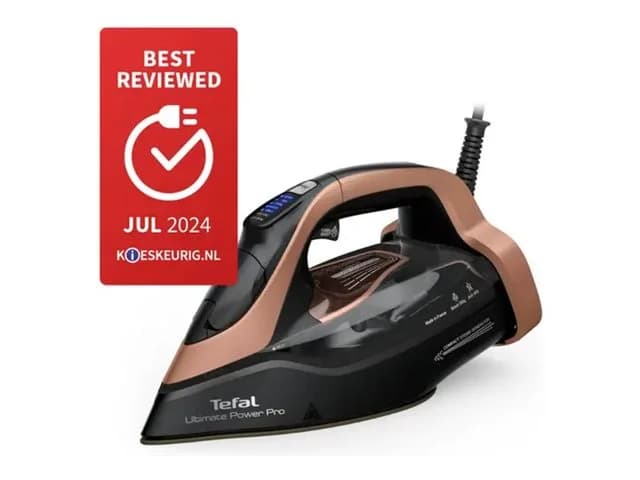 TEFAL   Steam Iron   Ultimate Power Pro FV9E50E0   Steam Iron   3200 W   Water tank capacity 350 ml   Continuous steam 85 g/min   Steam boost performance 300 g/min - Image 3