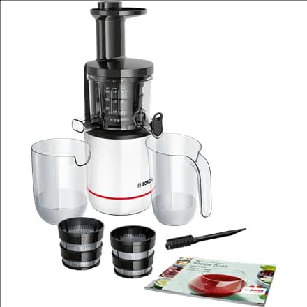 Bosch MESM500W VitaExtract   Type Slow Juicer   White   150 W   Number of speeds 1 - Image 1