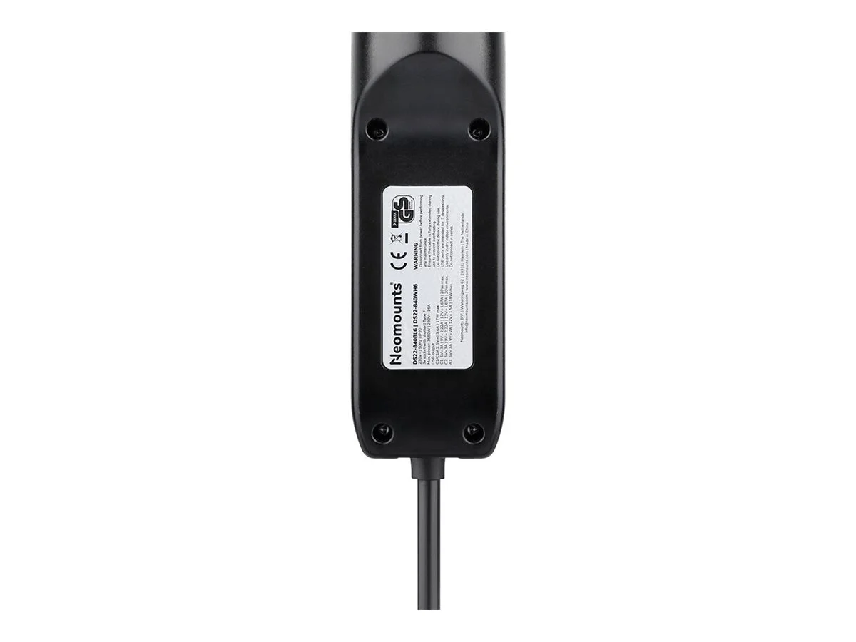 Neomounts Desk socket with clamp and USB-C and USB-A ports - Quick charge DS22-840BL6 Black - Image 10