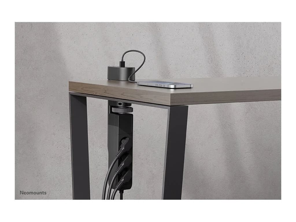 Neomounts Desk socket with clamp and USB-C and USB-A ports - Quick charge DS22-840BL6 Black - Image 15