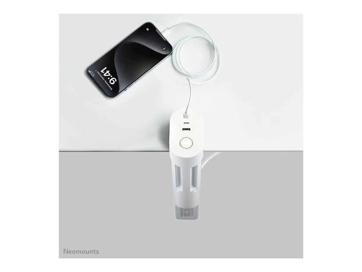 Neomounts   Desk socket with clamp and USB-C and USB-A ports - Quick charge   DS22-840WH6   White - Image 14
