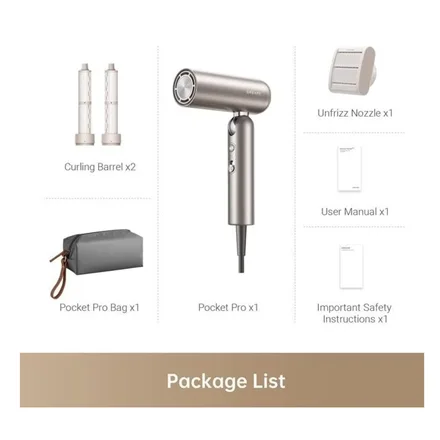 Dreame Pocket Pro Hair dryer AHD51 PRO, Titanium Gold   Dreame - Image 4