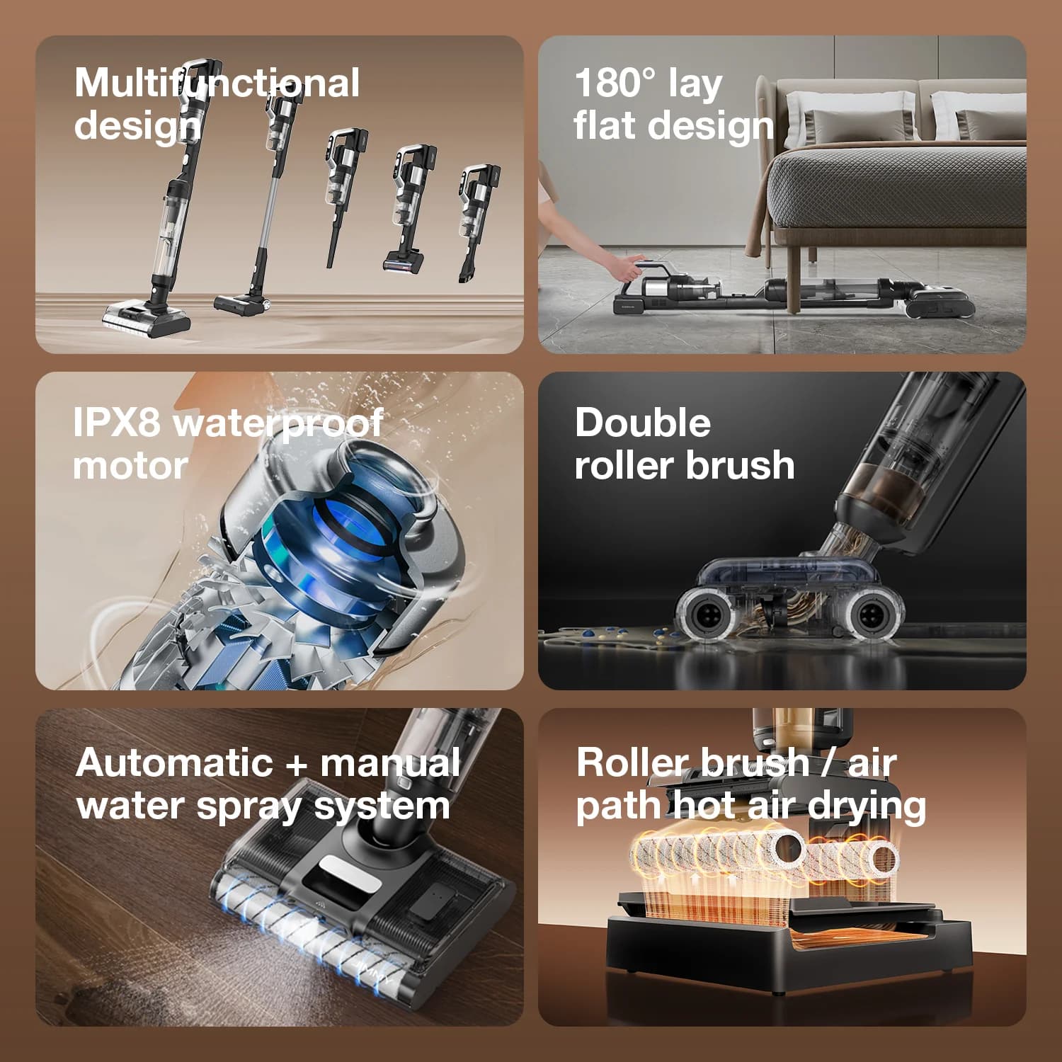 Jimmy Vacuum cleaner and washer PW11 Pro Max-B Cordless operating Washing function 460 W 21.6 V Operating time (max) 40-80 min Black/Silver - Image 2