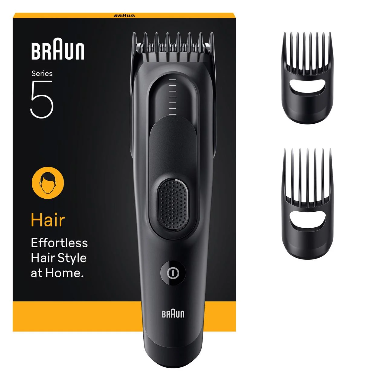 Braun Hair Clipper   HC5530 Series 5   Cordless   Number of length steps 17   Black - Image 1